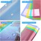 10 Pack Plastic File Folders with Label Pockets Envelopes (Assorted Colors)
